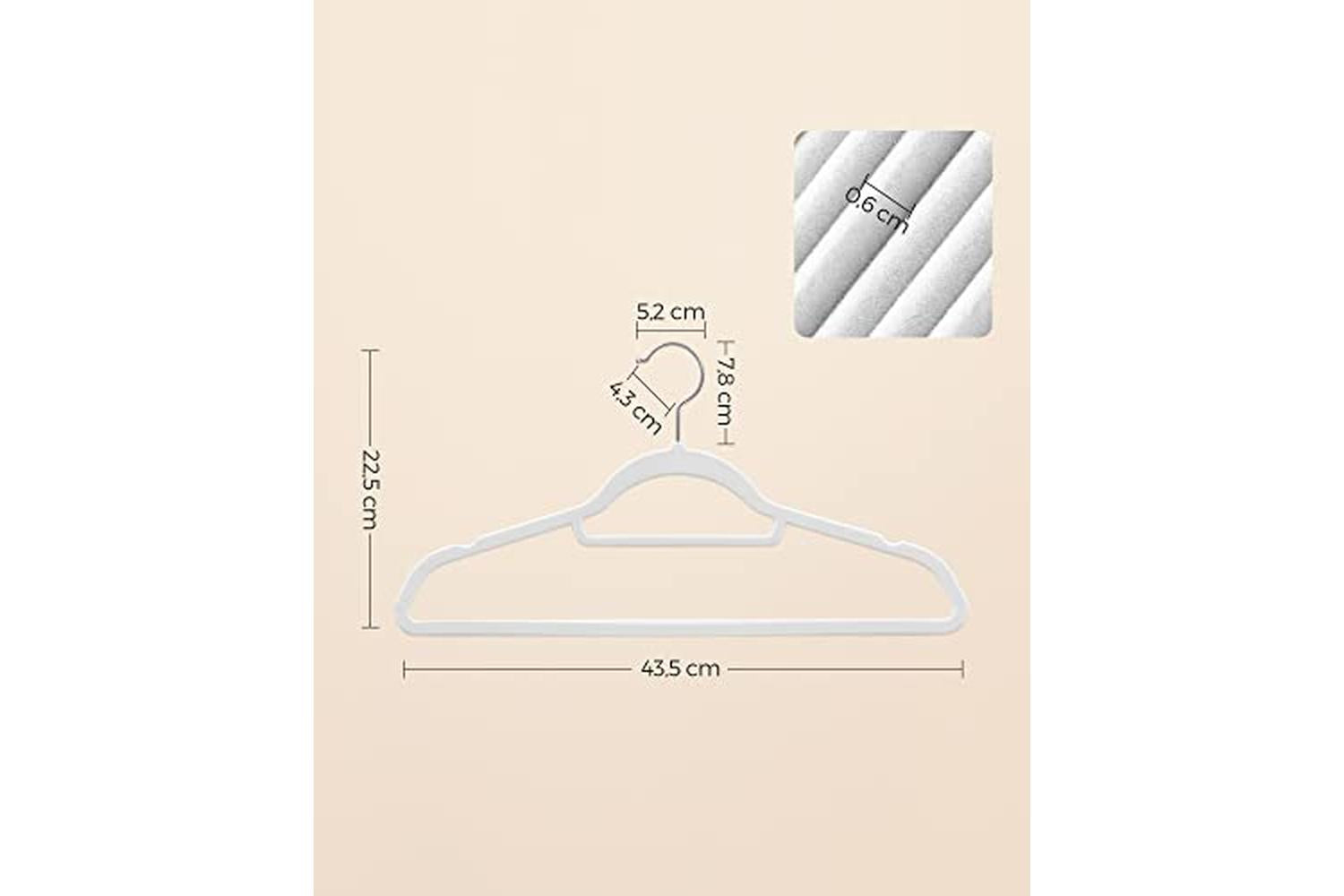 Songmics CRF020W01 Velvety Hanger | Set of 20-5