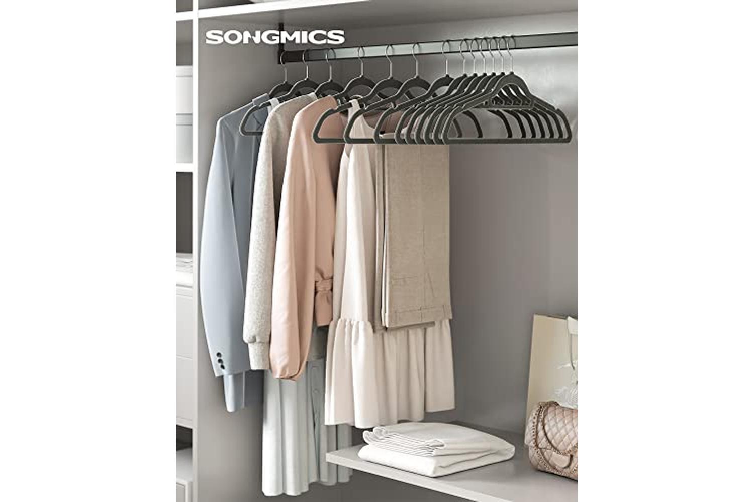 Songmics CRF20V Velvet Hanger | Set of 20 | Grey-2