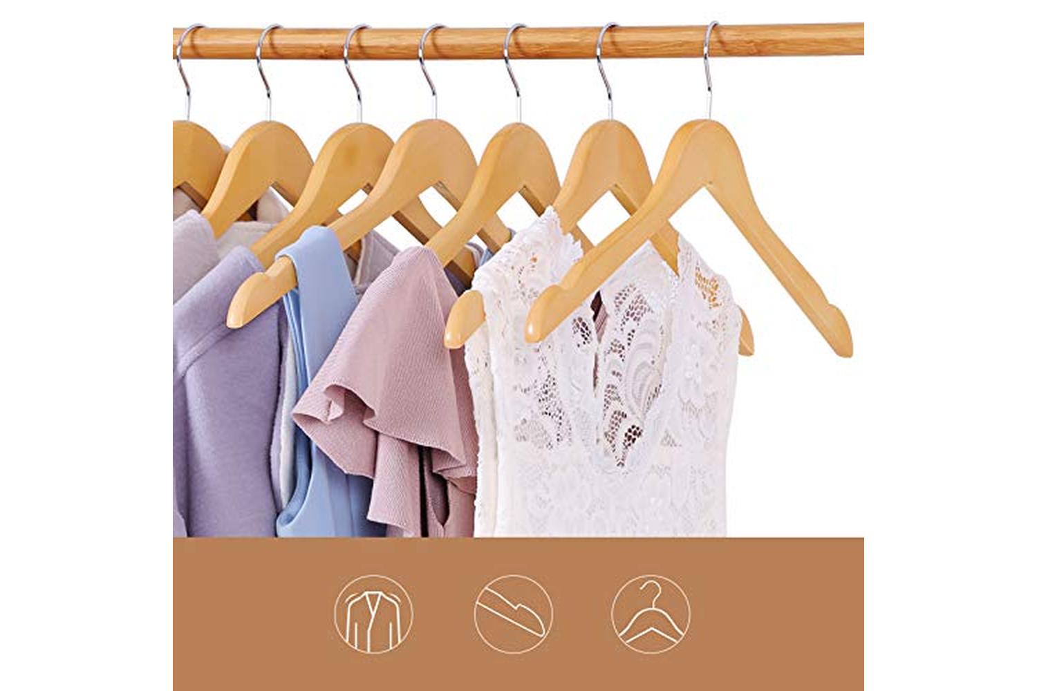 Songmics CRW003-20 Plain Temples Maple Hangers | 20 Pieces-3