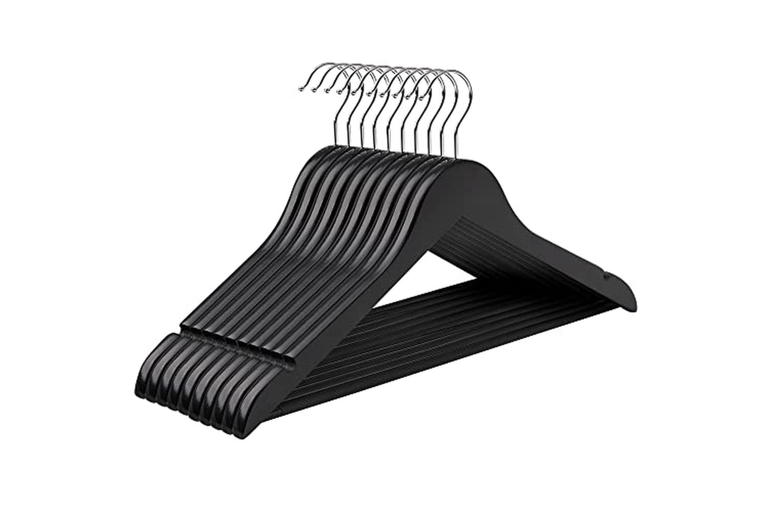 Songmics CRW02B10 Solid Wood Hanger | Set of 10