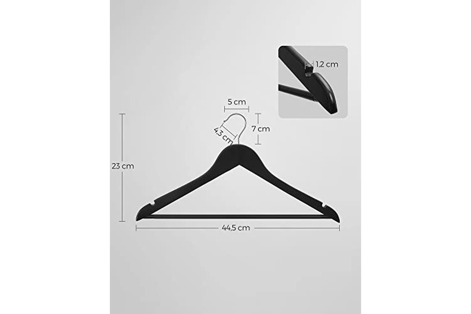 Songmics CRW02B10 Solid Wood Hanger | Set of 10-5