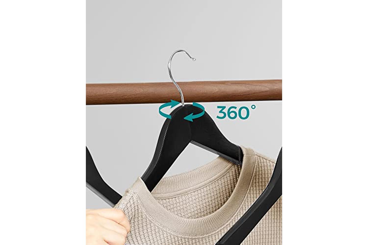 Songmics CRW02B10 Solid Wood Hanger | Set of 10-7