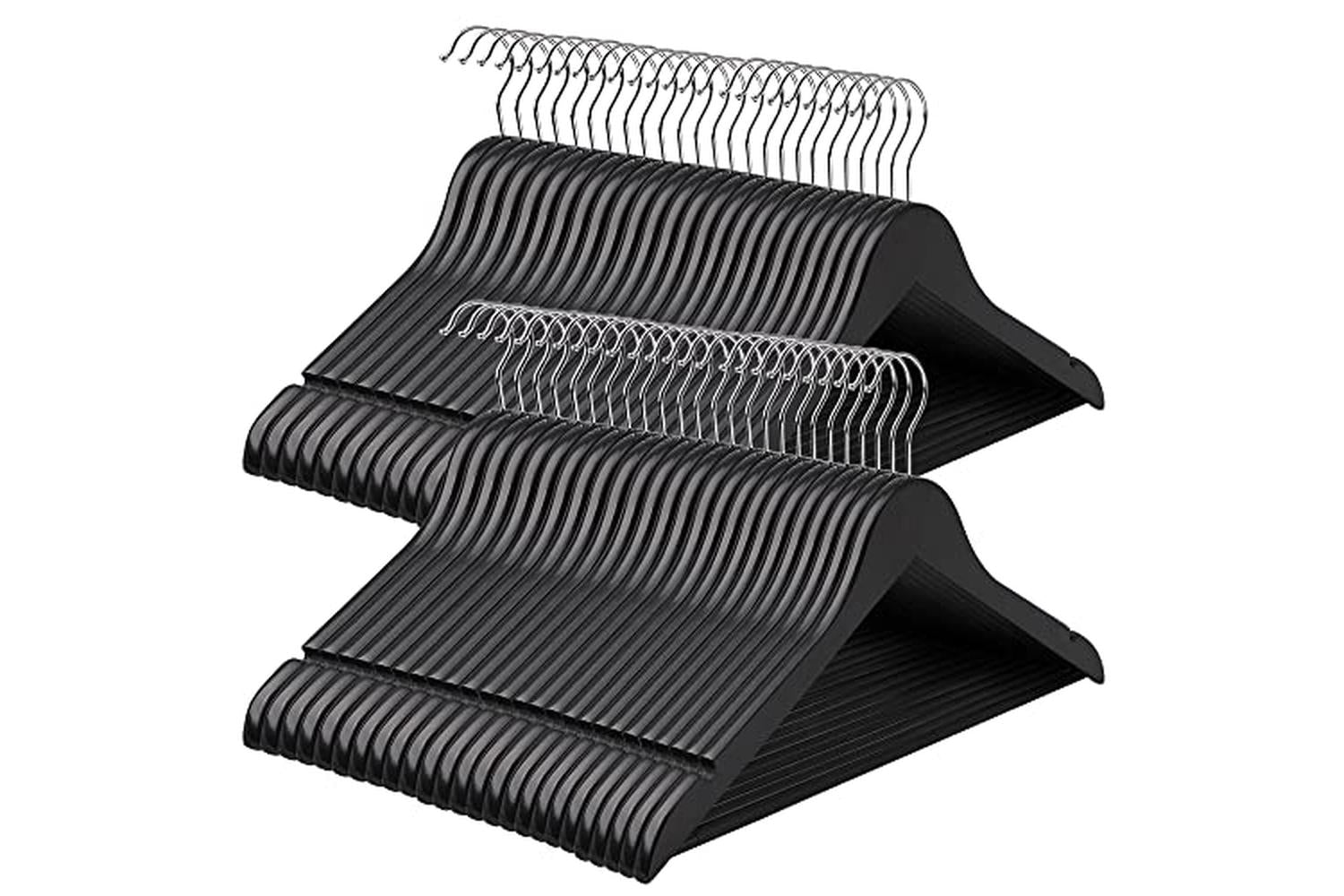 Songmics CRW02B-50 Wooden Hangers | Set of 50