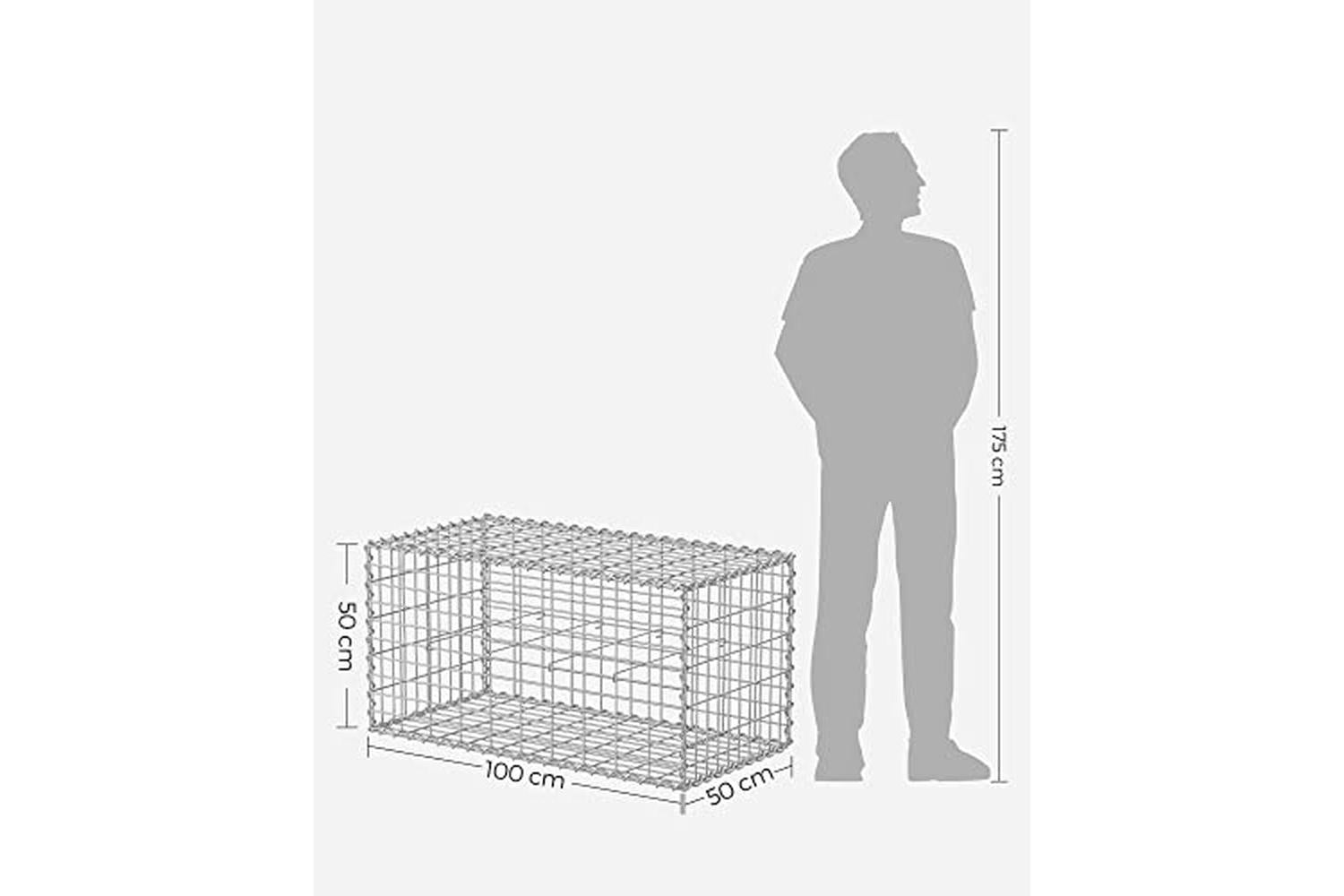 Songmics GGB155 Stone Gabion Garden Decoration-5