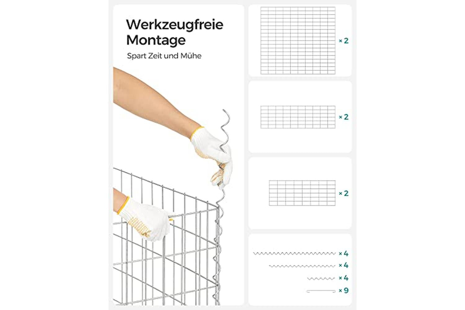 Songmics GGB193 Metal Mesh Gabion-6