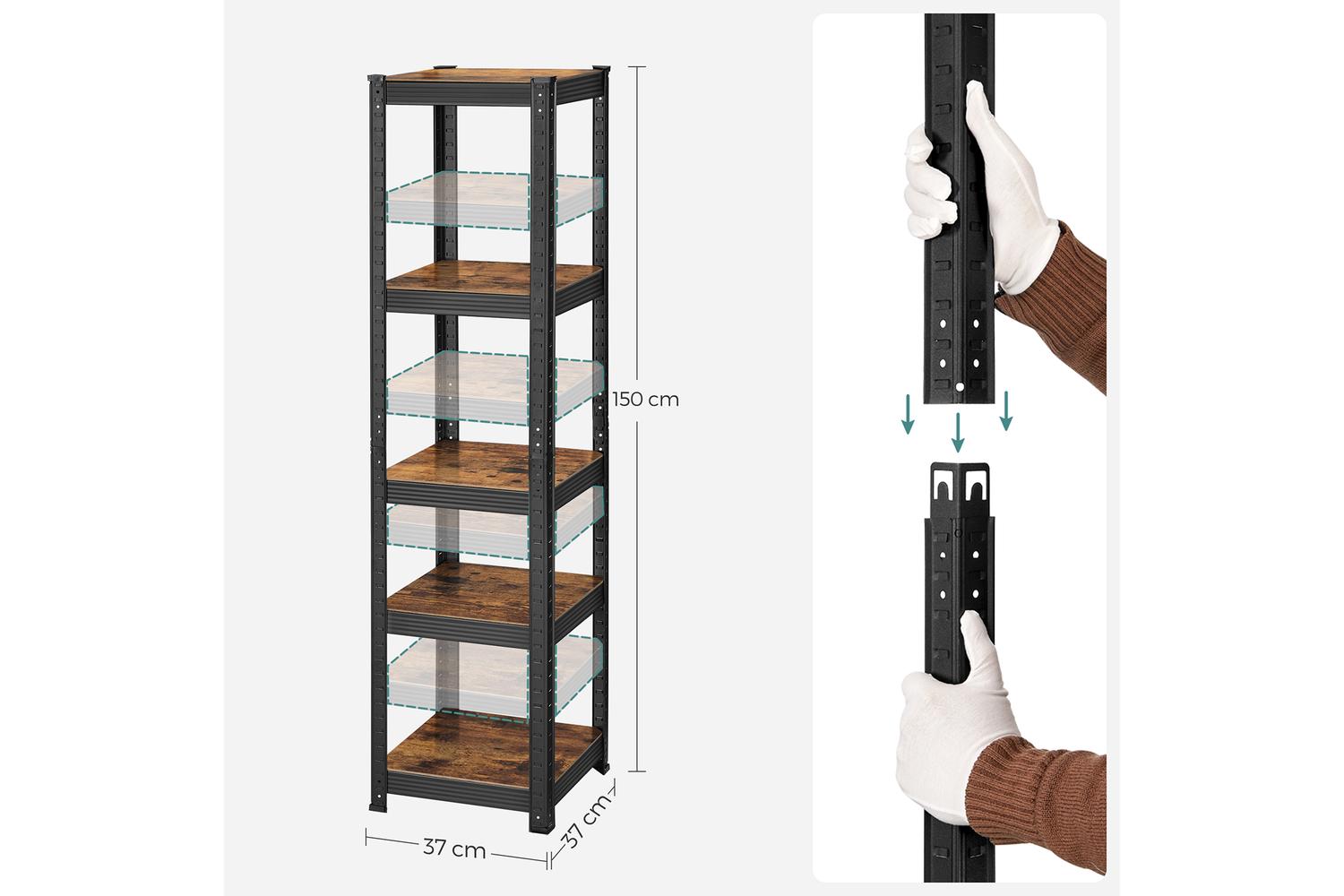 Songmics GLR037B01 Heavy Duty Narrow Shelf-8