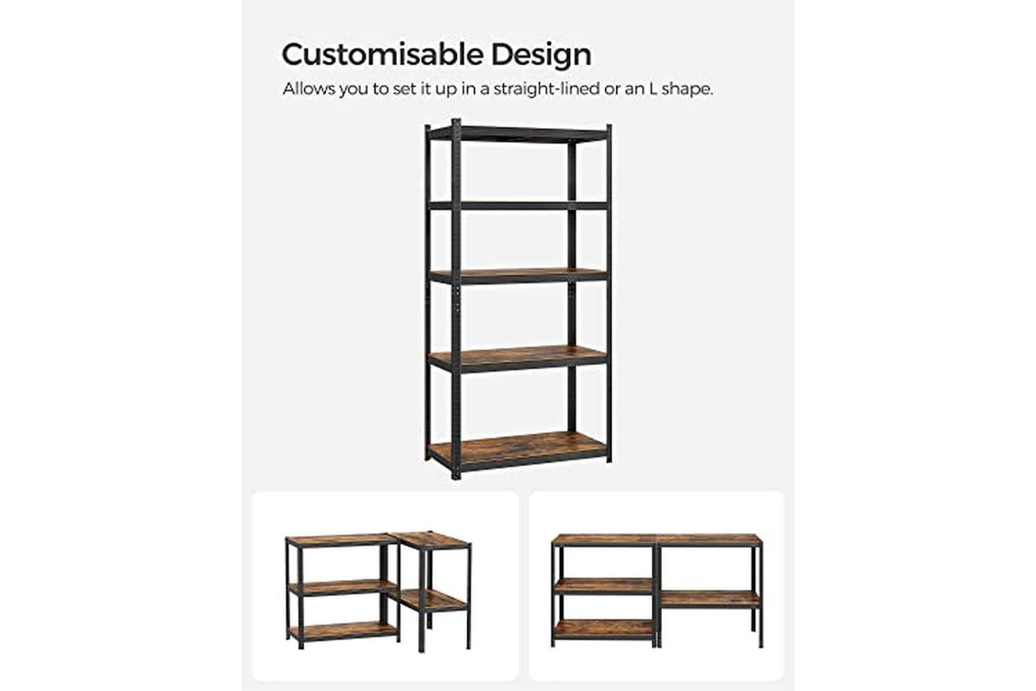 Songmics GLR050B11 Standing Shelf with Metal Frame-6