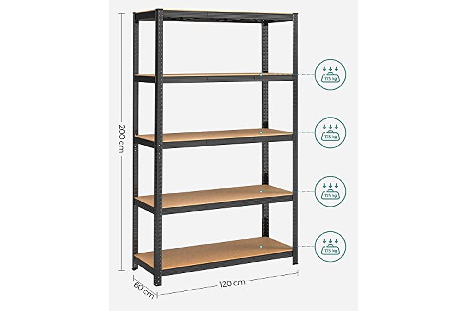 Songmics GLR060B01 Heavy Duty Rack with 5 Levels-4