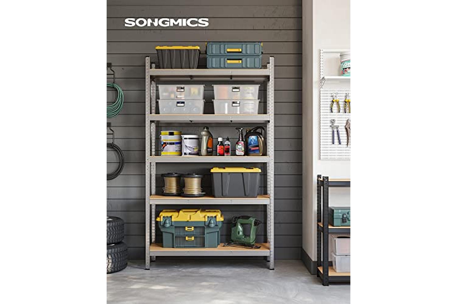 Songmics GLR060E01 Storage Rack with 5 Adjustable Shelves-2