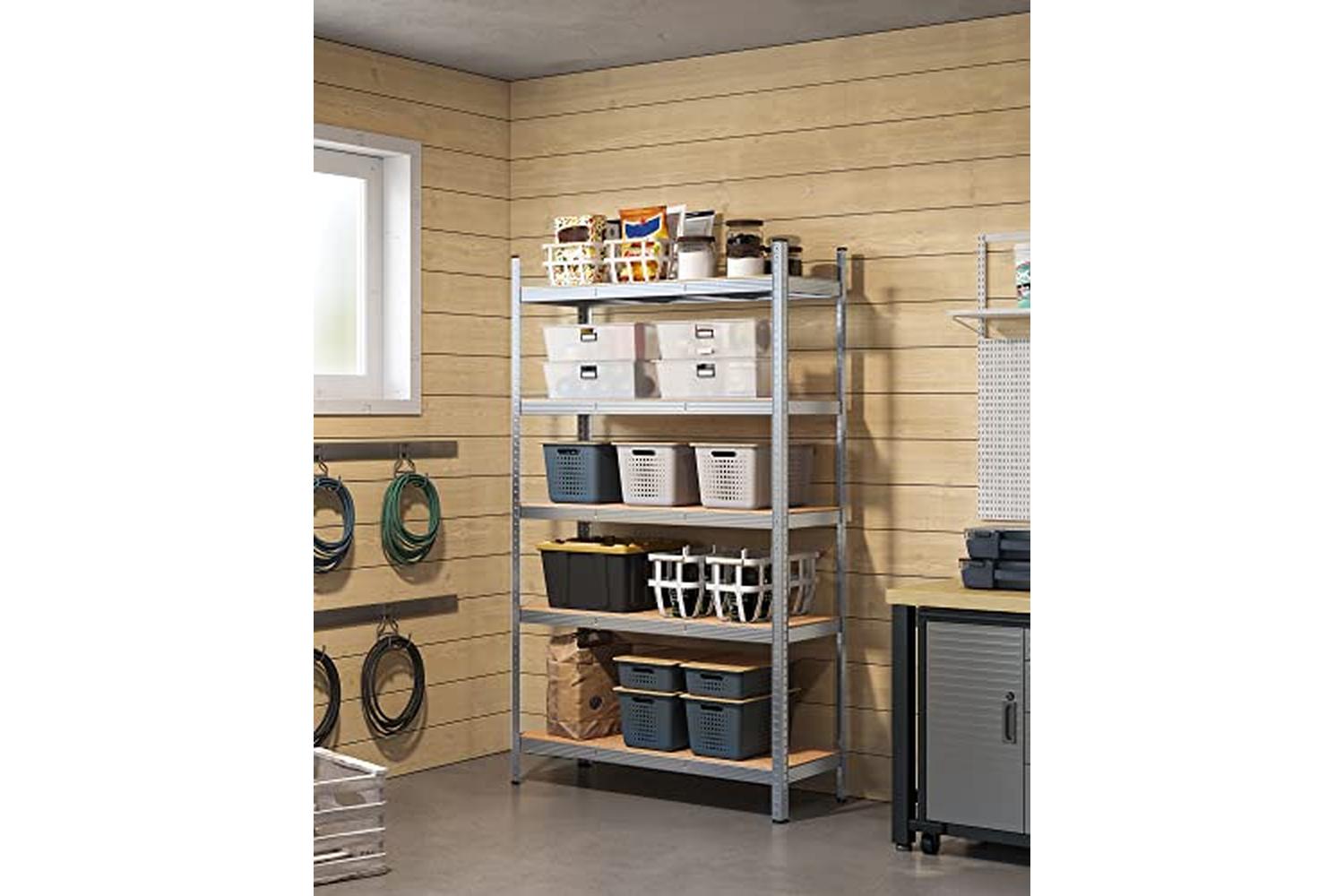 Songmics GLR060E01 Storage Rack with 5 Adjustable Shelves-3