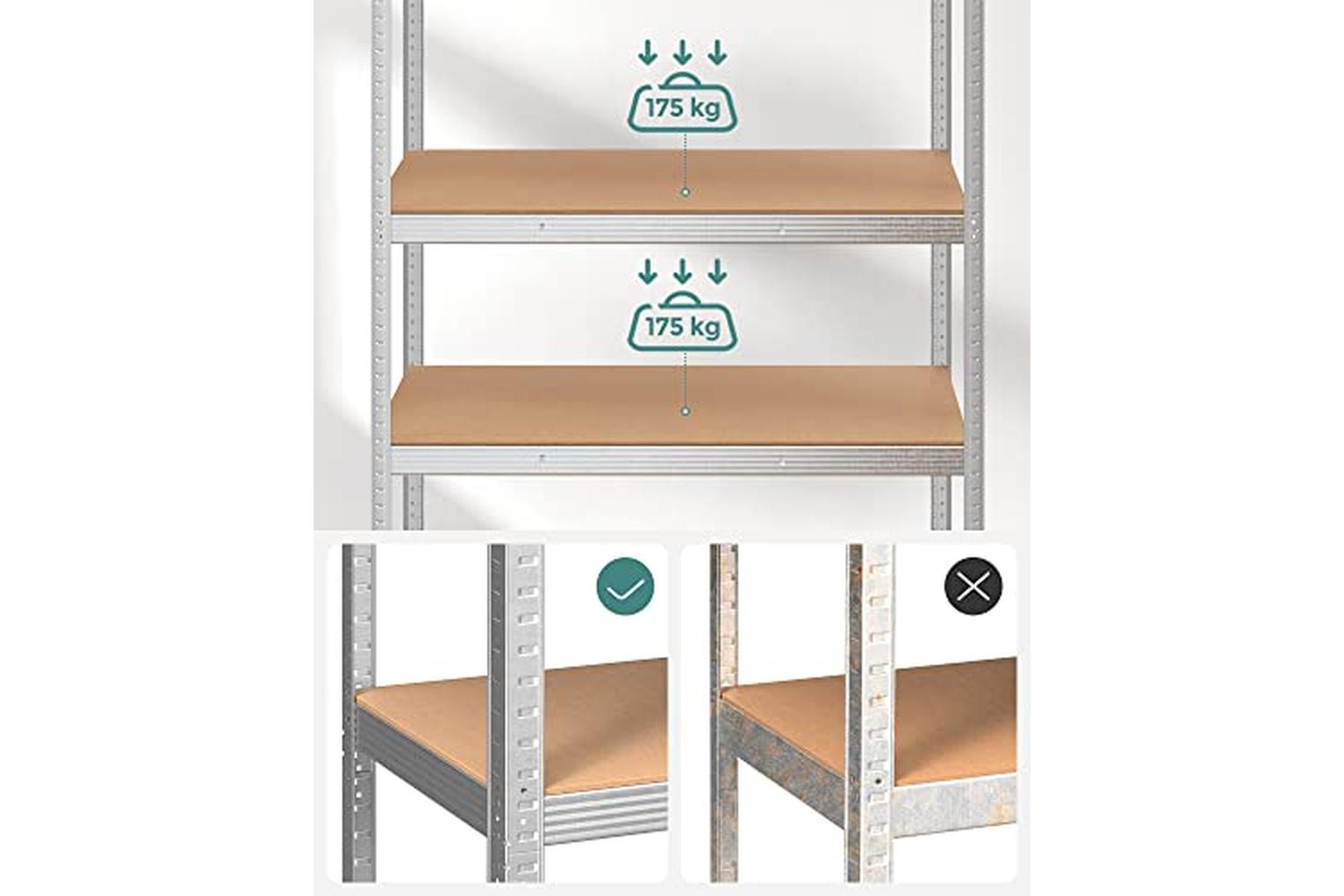 Songmics GLR060E01 Storage Rack with 5 Adjustable Shelves-5