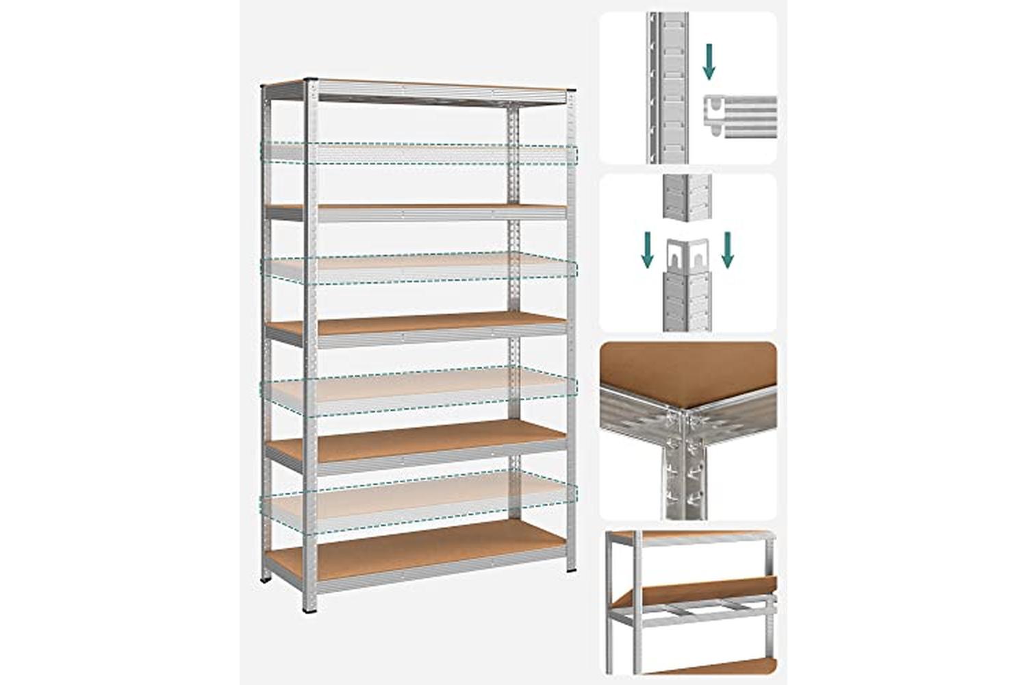 Songmics GLR060E01 Storage Rack with 5 Adjustable Shelves-6