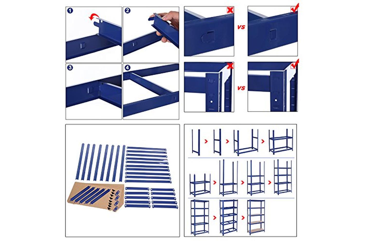 Songmics GLR30Q Heavy Duty Rack | Blue-6