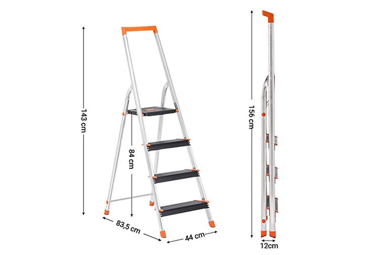 Songmics GLT04BK 4 Step Ladder-7