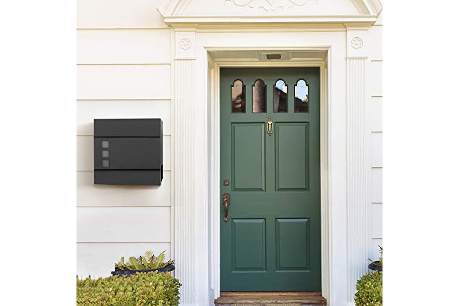 Songmics GMB052B01 Modern Lockable Mailbox | Black-2