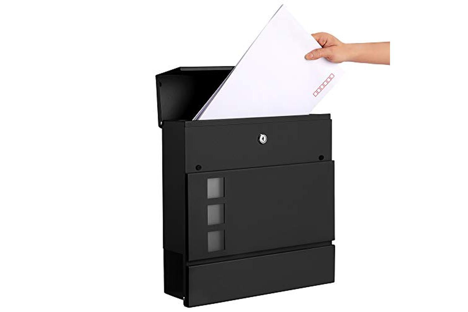 Songmics GMB052B01 Modern Lockable Mailbox | Black-3