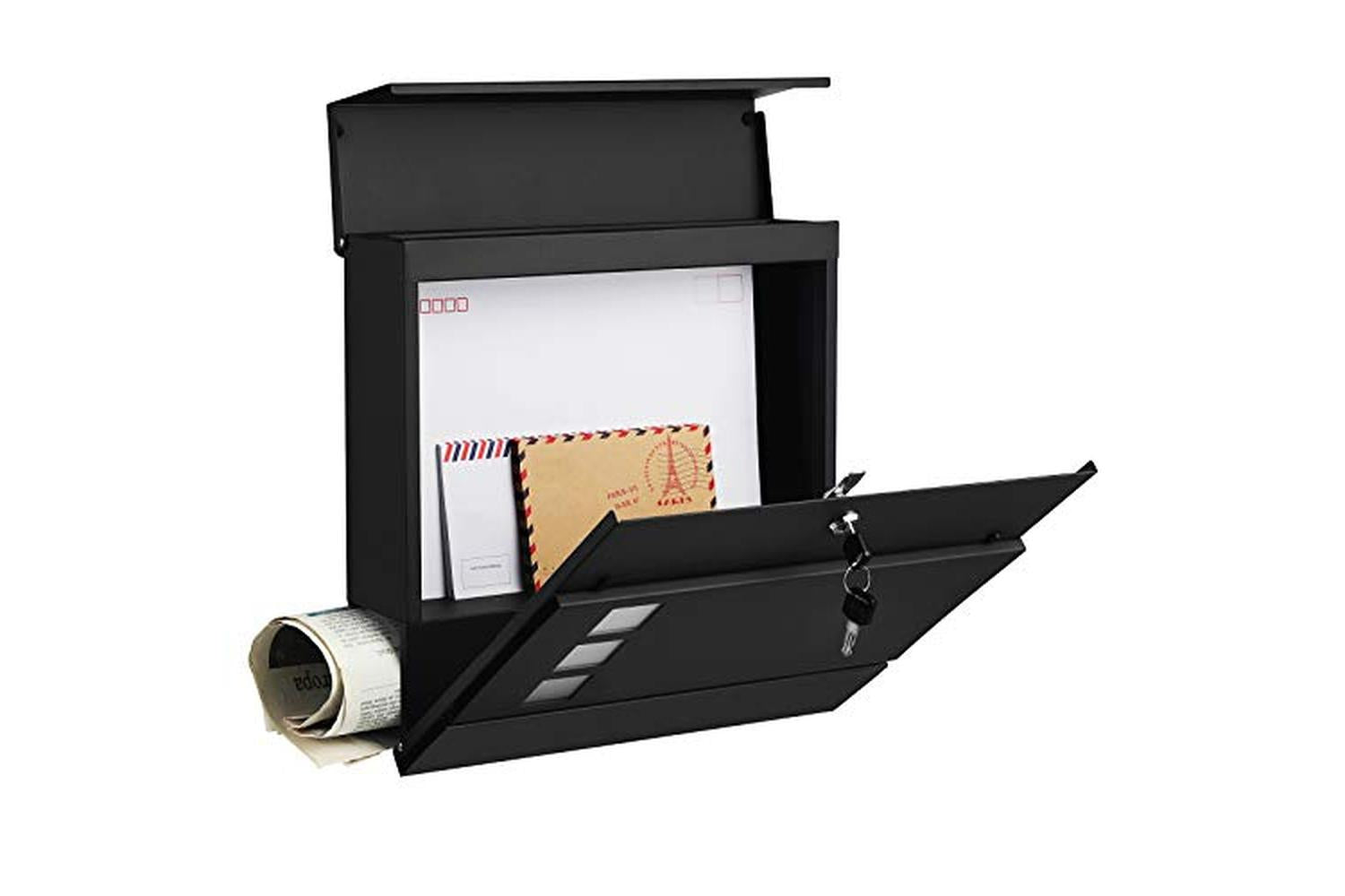Songmics GMB052B01 Modern Lockable Mailbox | Black-4