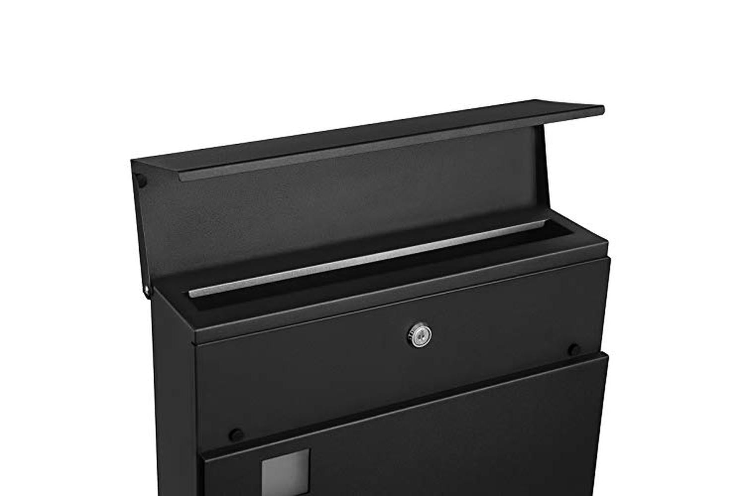 Songmics GMB052B01 Modern Lockable Mailbox | Black-5