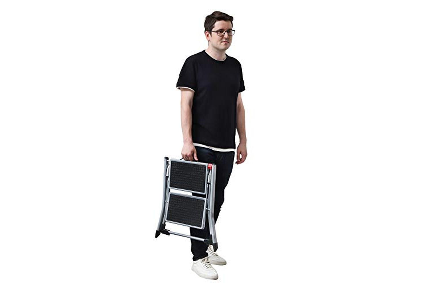Songmics GSL002GY01 Stepladder With 2 Steps-6