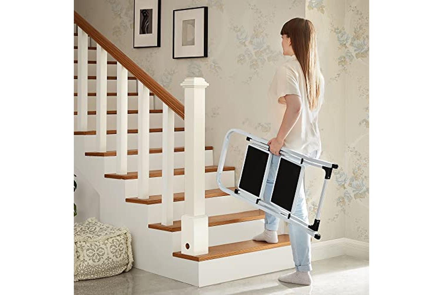 Songmics GSL12WT 2 Steps Stepladder-5