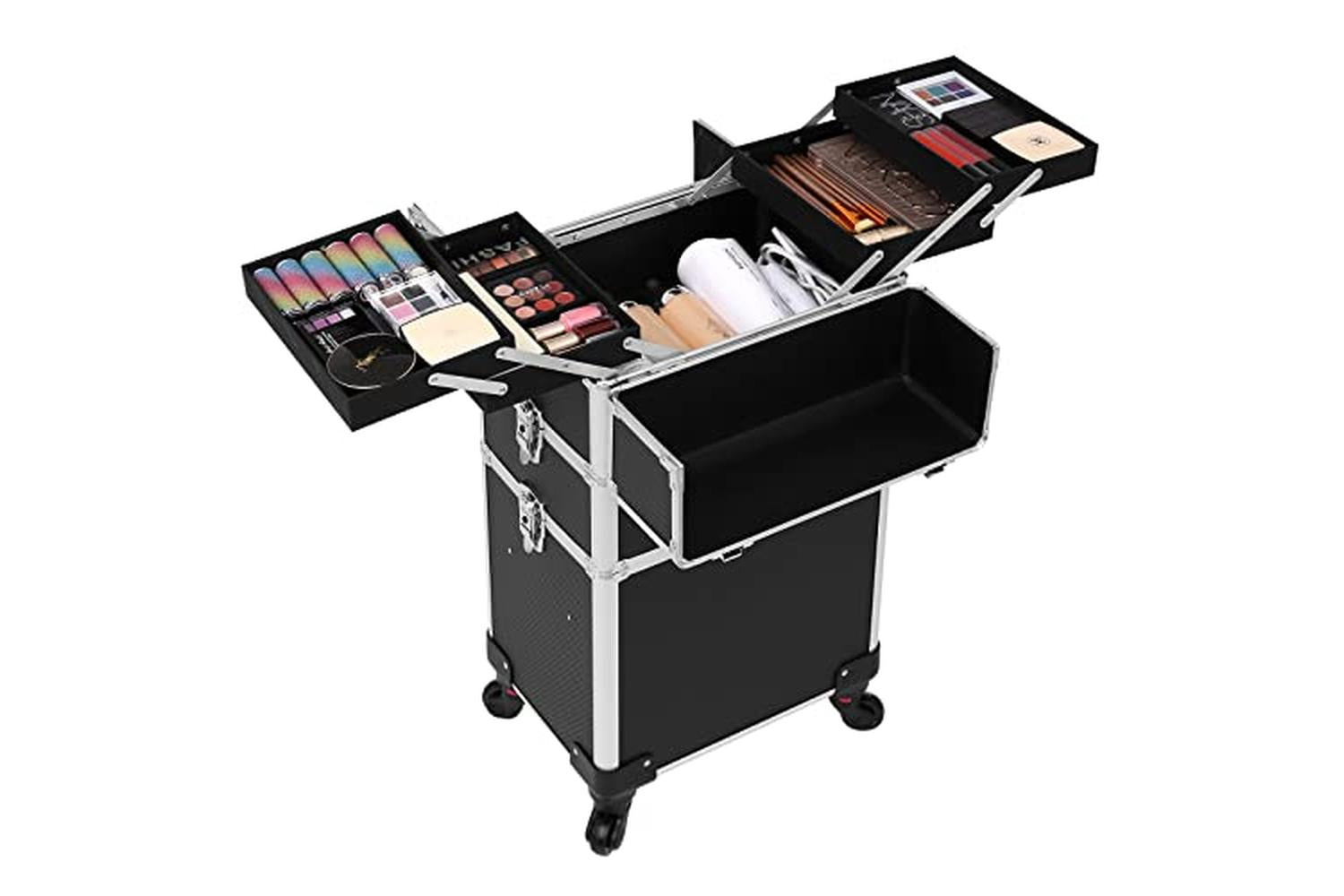 Songmics JHZ01B 3-in-1 Cosmetic Trolley | Black-3