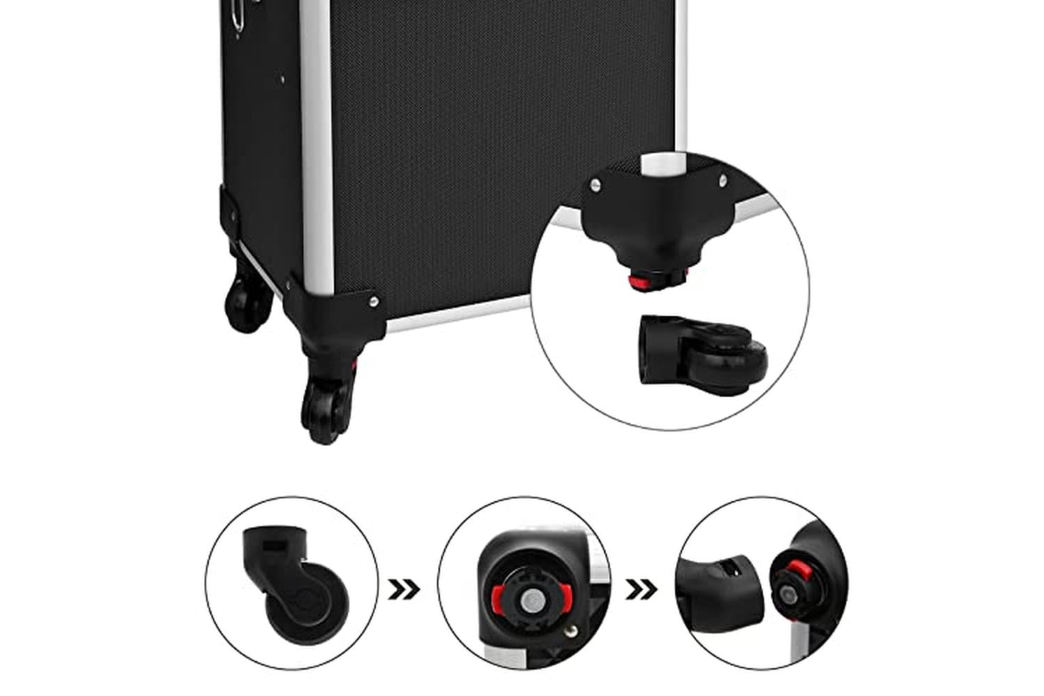 Songmics JHZ01B 3-in-1 Cosmetic Trolley | Black-7