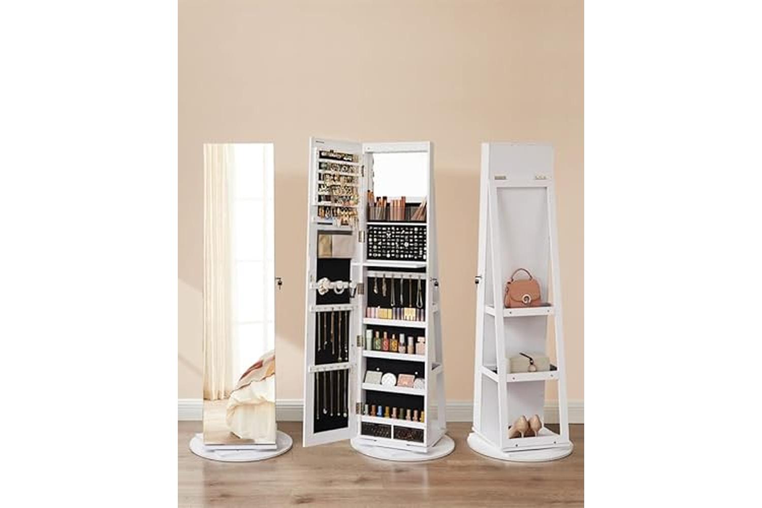 Songmics JJC007W01 Jewelry Cabinet with Mirror-5