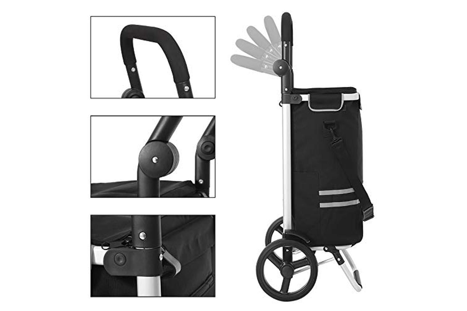 Songmics KST03BK 35 L Shopping Trolley | Black-2