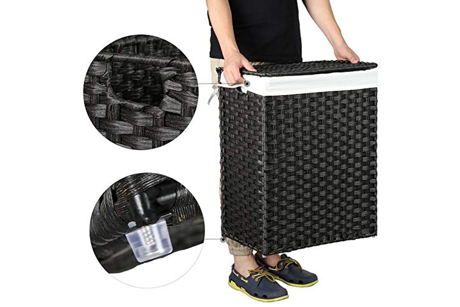 Songmics LCB51BK Laundry Basket | Black-7