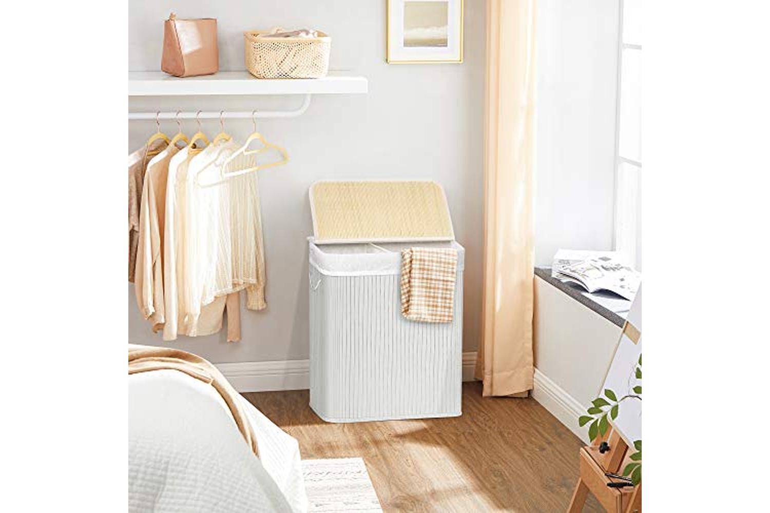 Songmics LCB64WT 100L Laundry Basket | White-2