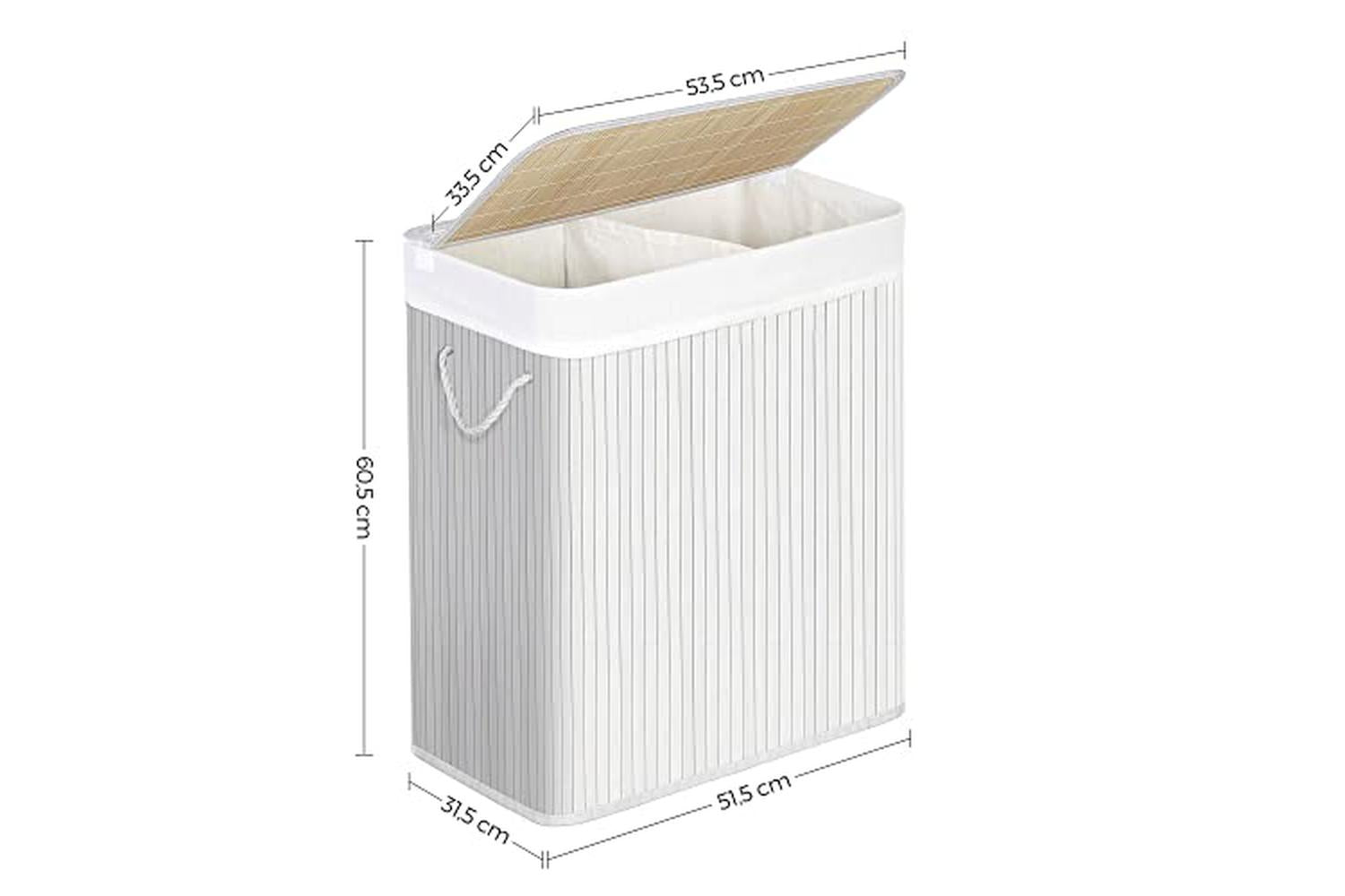 Songmics LCB64WT 100L Laundry Basket | White-5