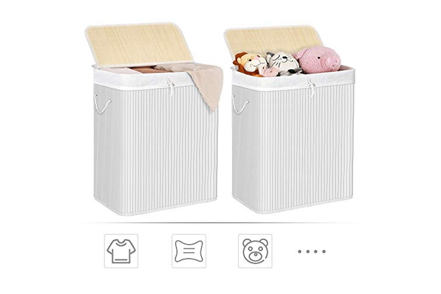 Songmics LCB64WT 100L Laundry Basket | White-7