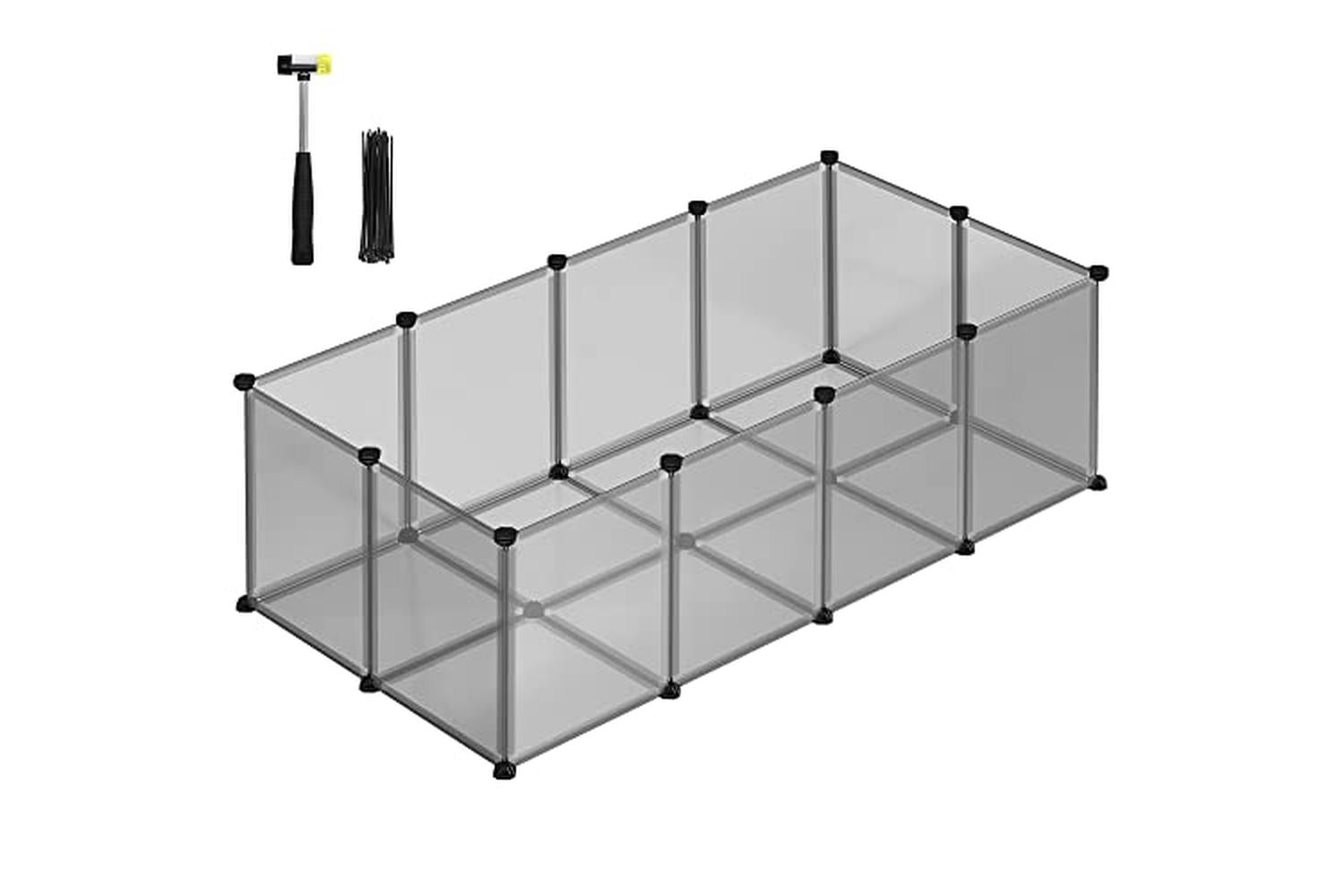 Songmics LPC002G01 Plastic Outdoor Enclosure Cage | Grey