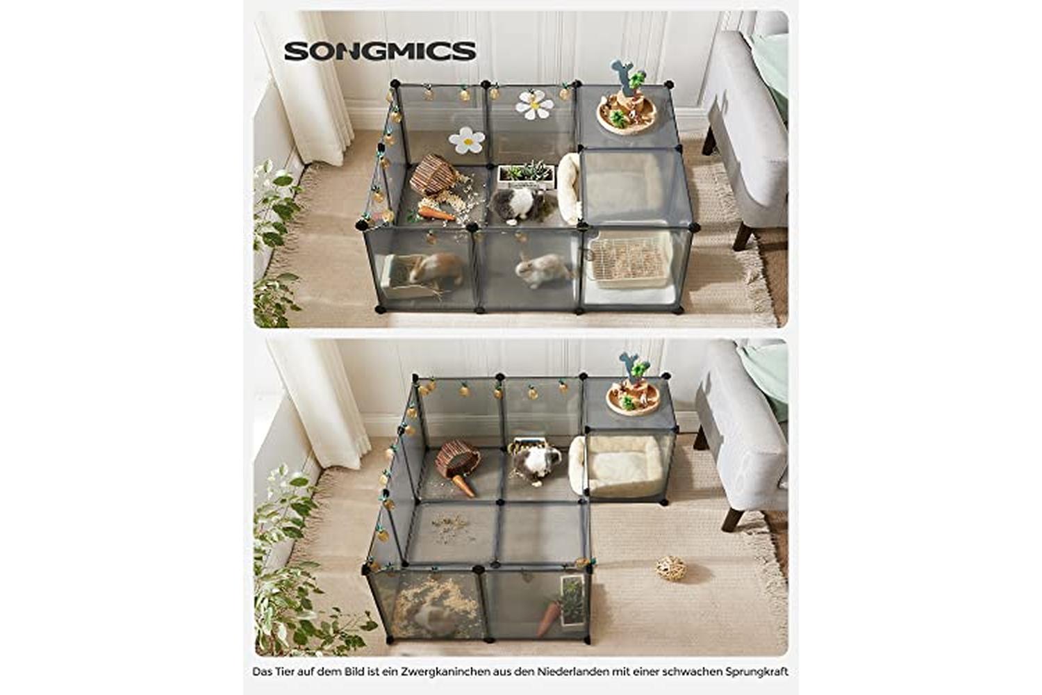 Songmics LPC002G01 Plastic Outdoor Enclosure Cage | Grey-2