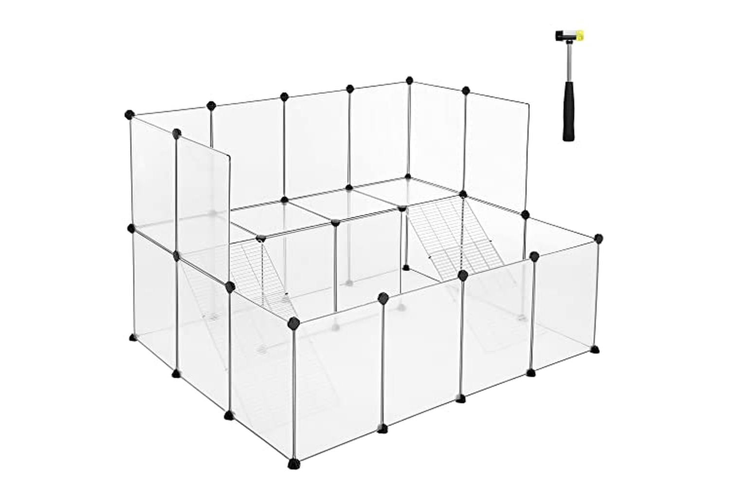 Songmics LPC004W01 Pet Cage for Small Animals | White
