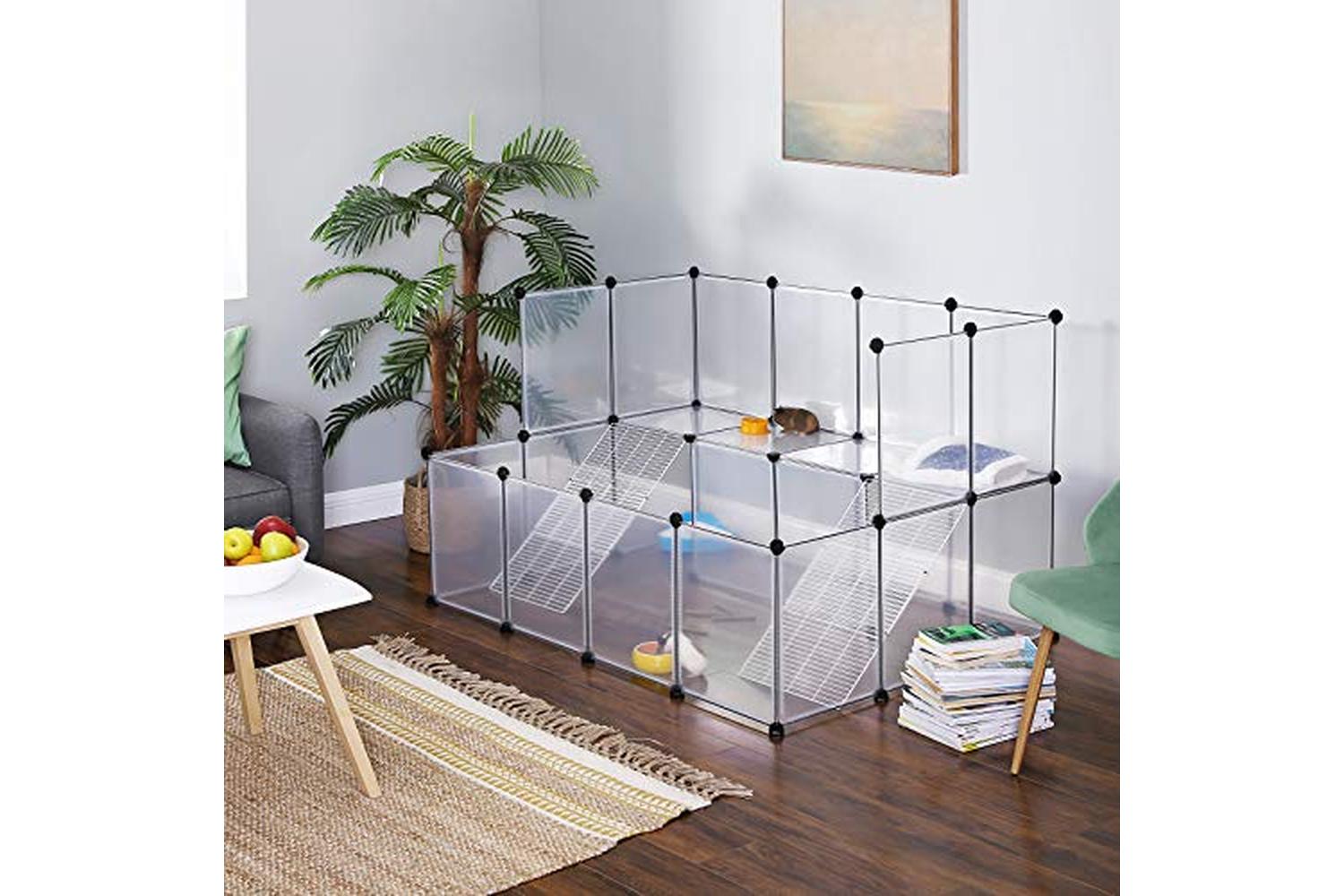 Songmics LPC004W01 Pet Cage for Small Animals | White-2