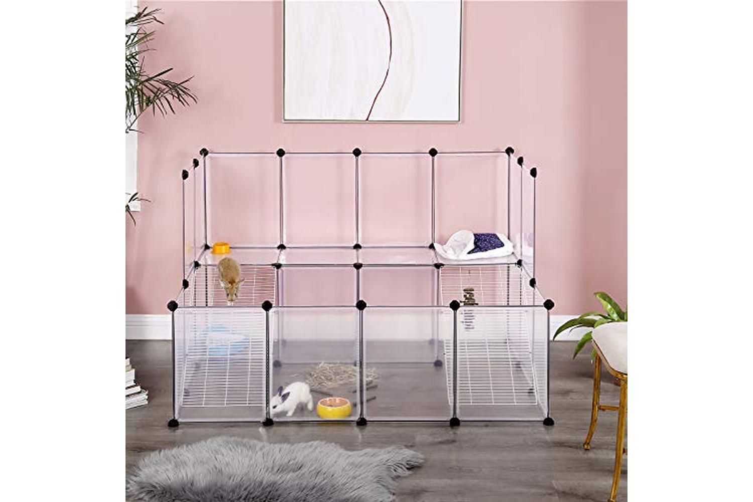Songmics LPC004W01 Pet Cage for Small Animals | White-3