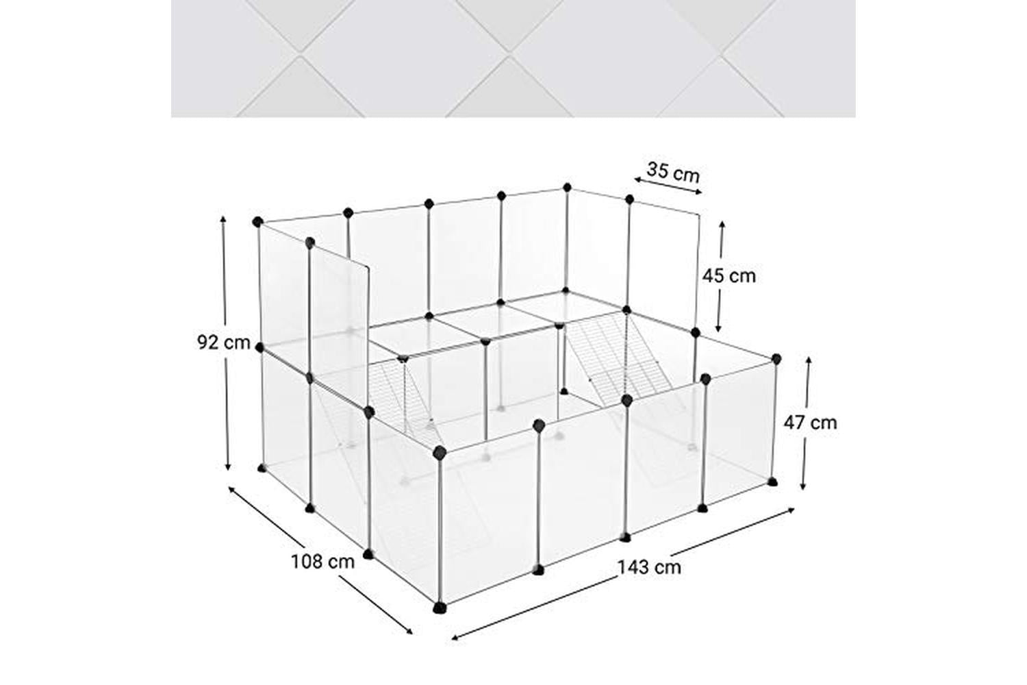 Songmics LPC004W01 Pet Cage for Small Animals | White-7