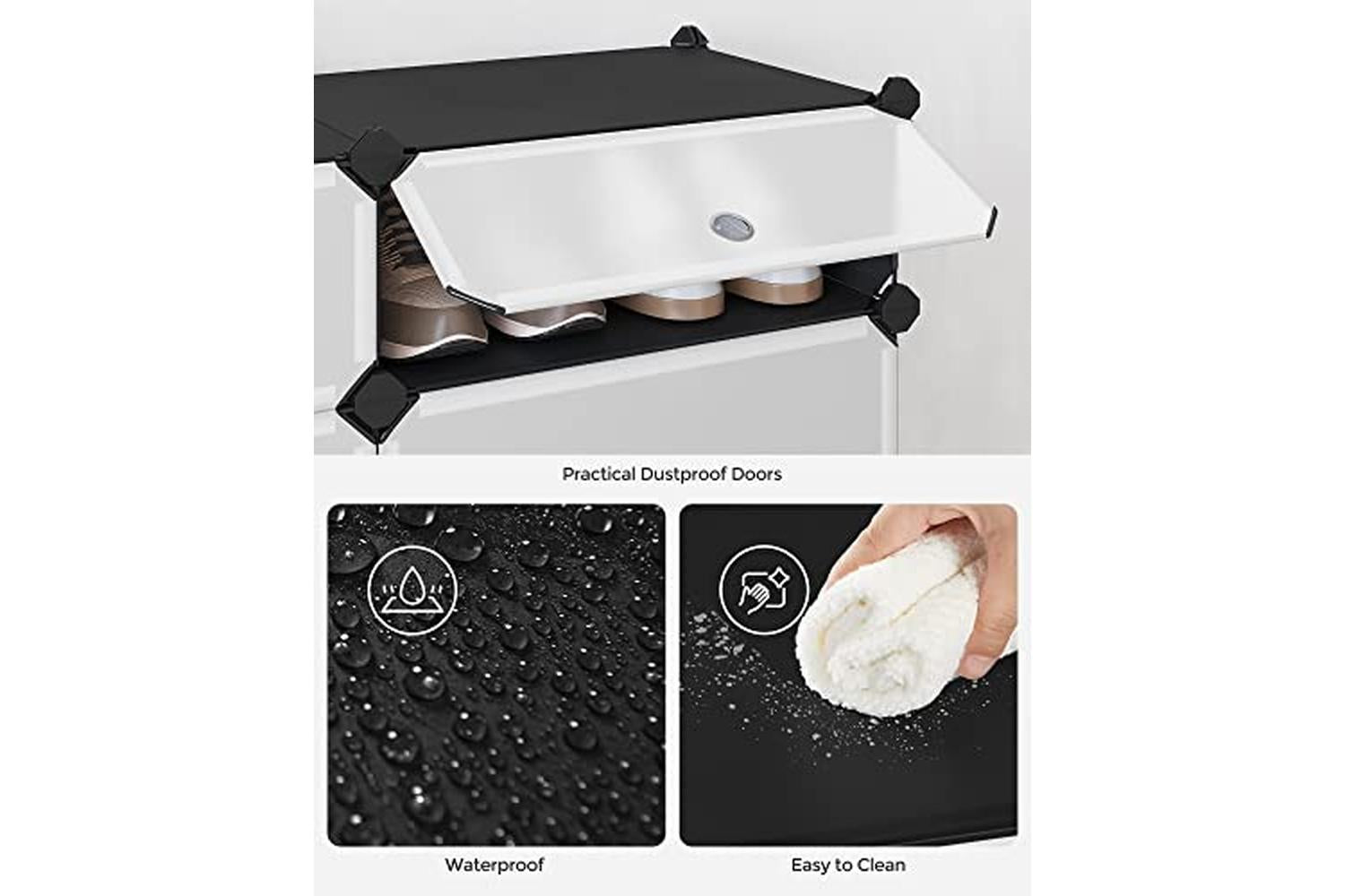 Songmics LPC10HV1 Plastic High Shoe Rack | Black-6