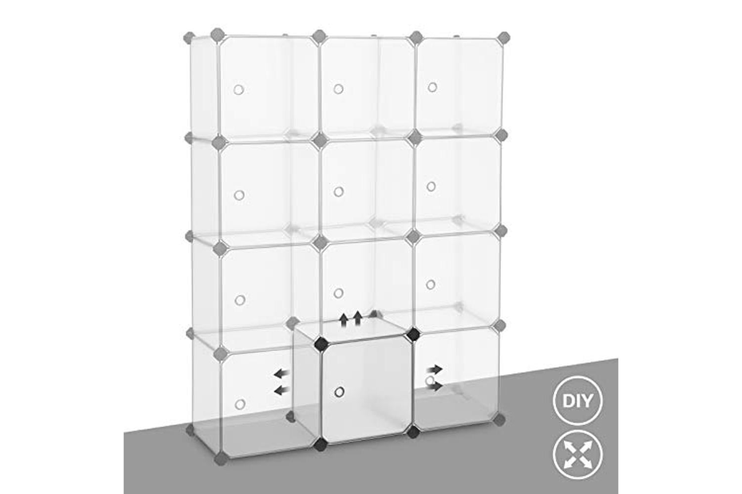 Songmics LPC342W01 Shelving System with 12 Compartments-4