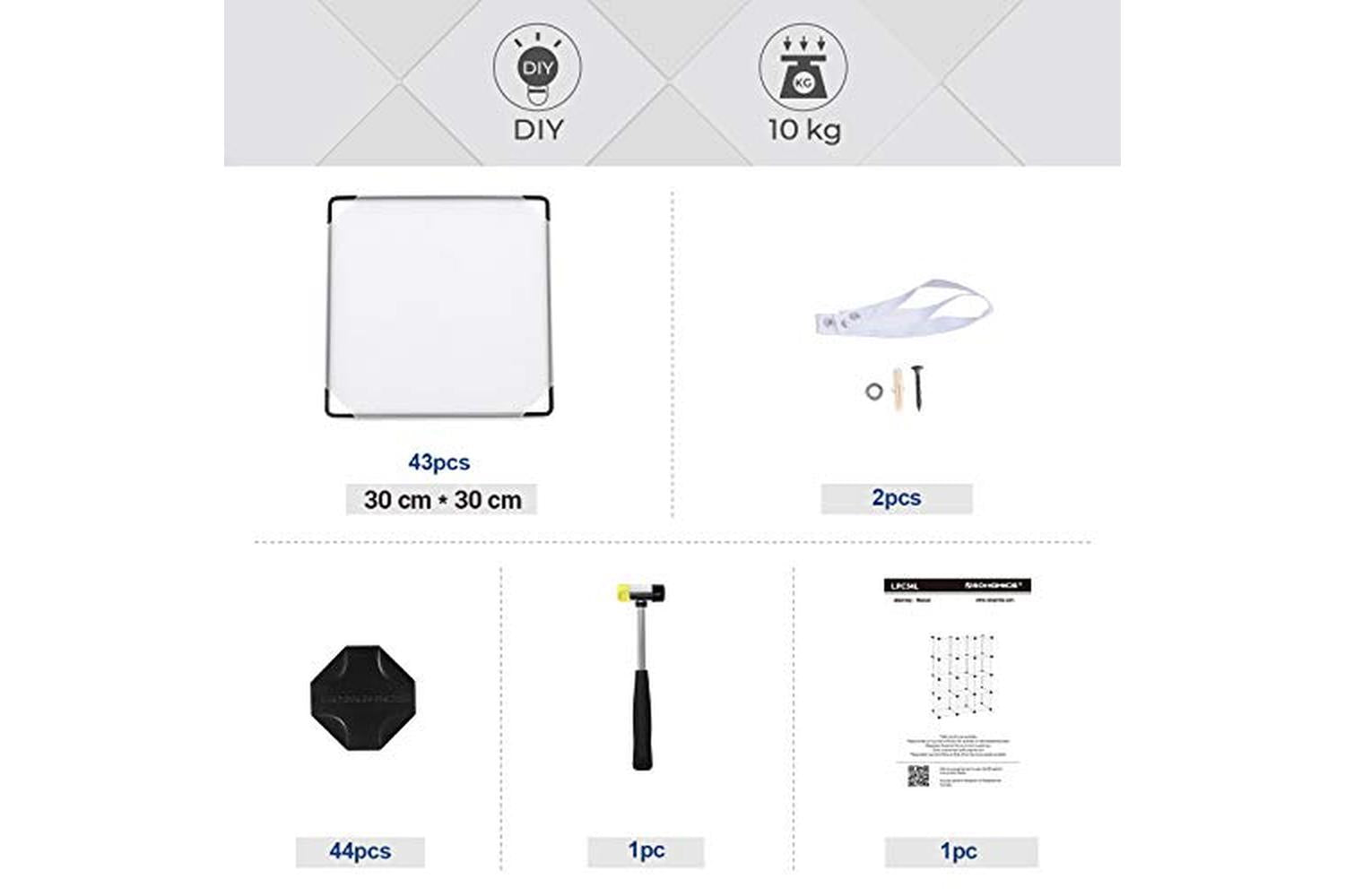 Songmics LPC34L Boltless Shelving System 12 Cubes | White-7