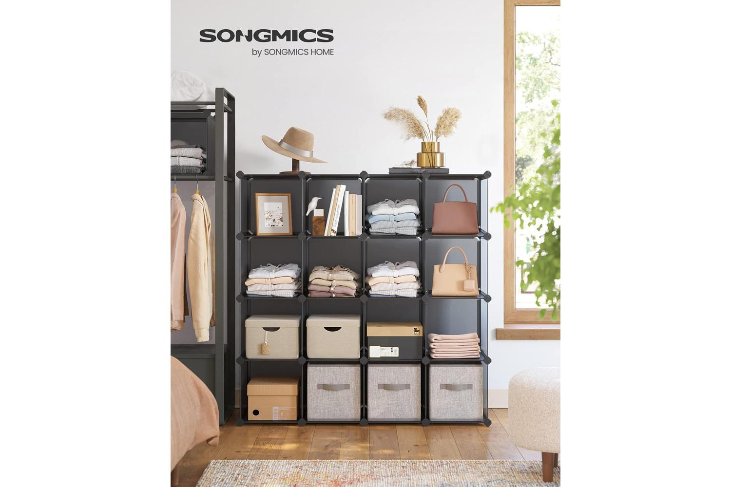 Songmics LPC442G01 16 Cube Shelf System Shoe Rack-2