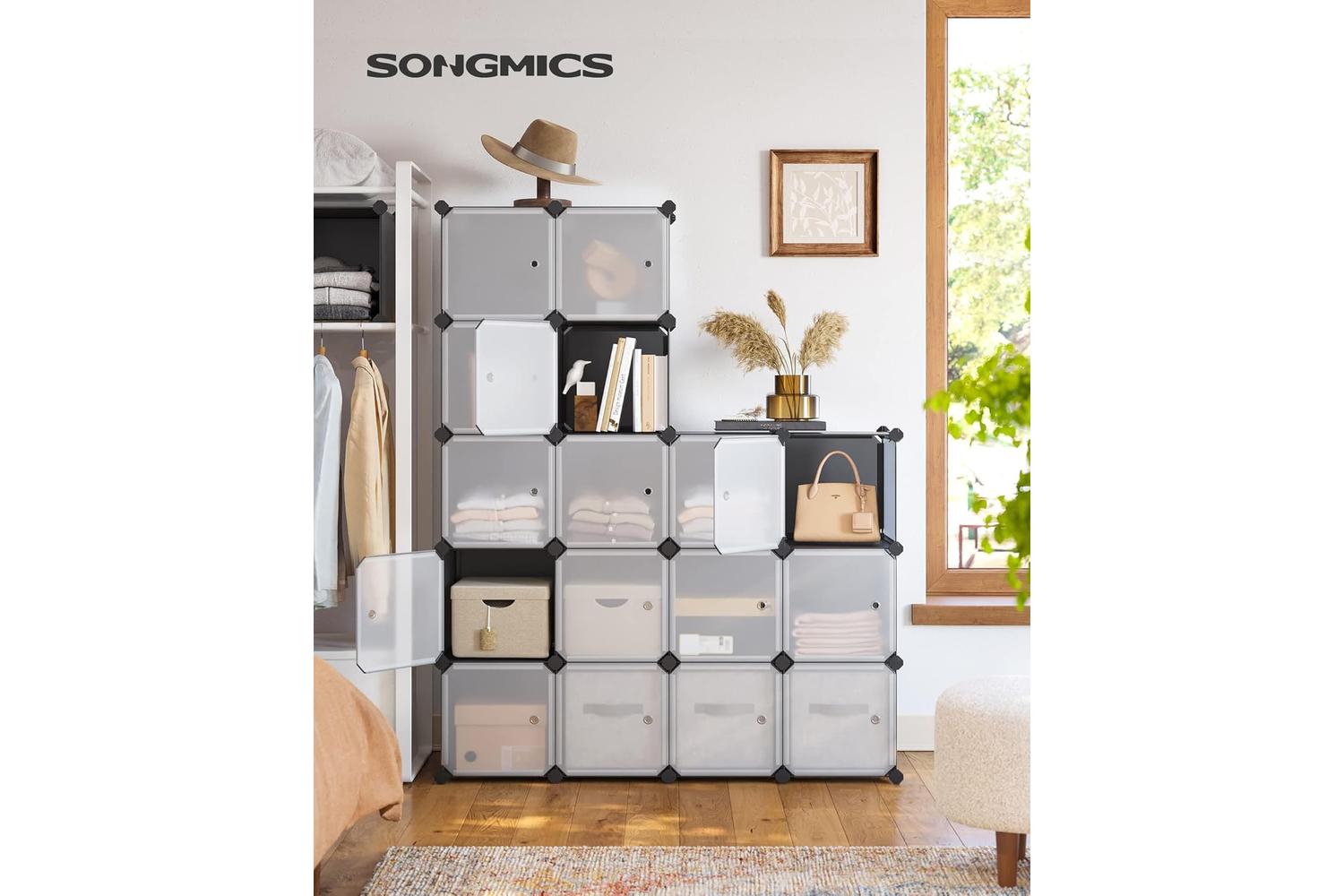 Songmics LPC443G01 16 Cube Shelf System Shoe Rack-2