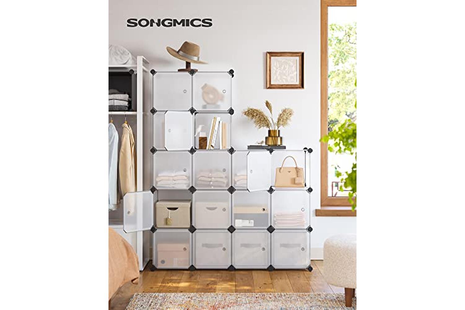 Songmics LPC44BS Shelving System with 16 Cubes-2
