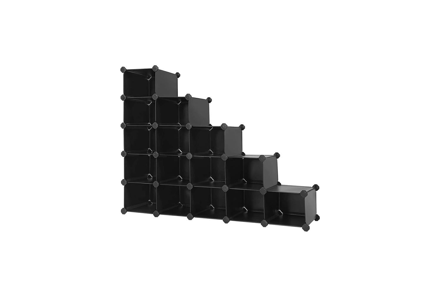 Songmics LPC44HS Modular Cabinet 16 Cubes | Black-2