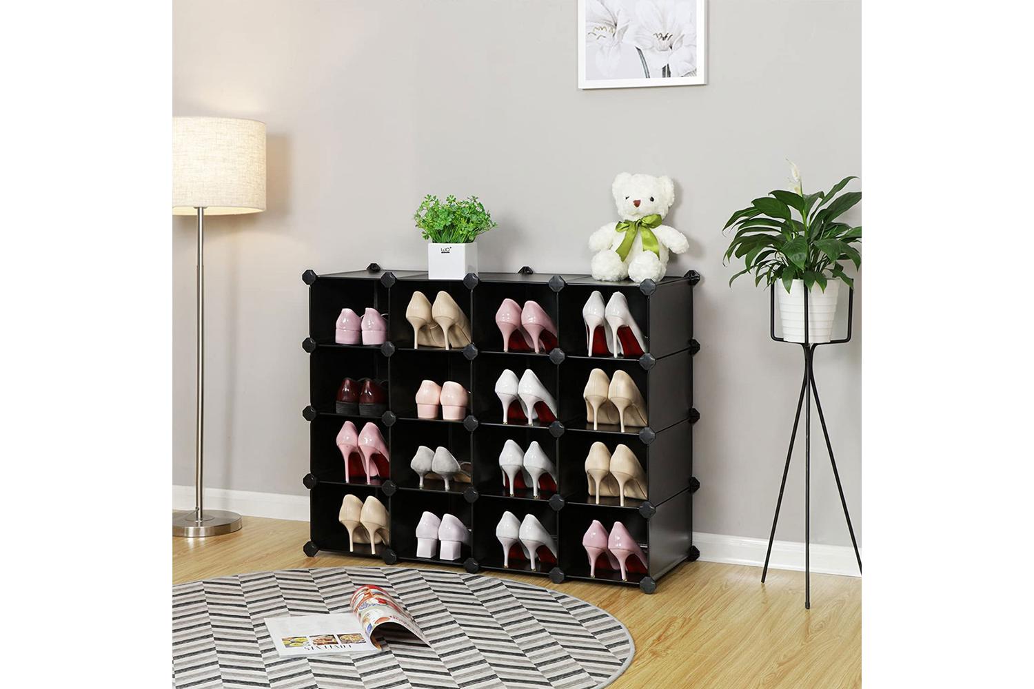 Songmics LPC44HS Modular Cabinet 16 Cubes | Black-4