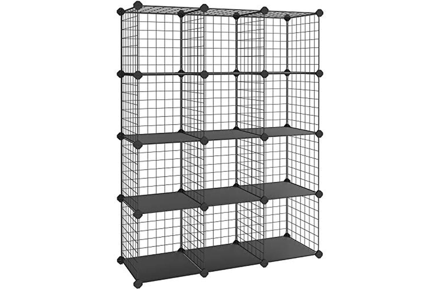 Songmics LPI34H Plug-in Shelving System with 16 Grid Cubes
