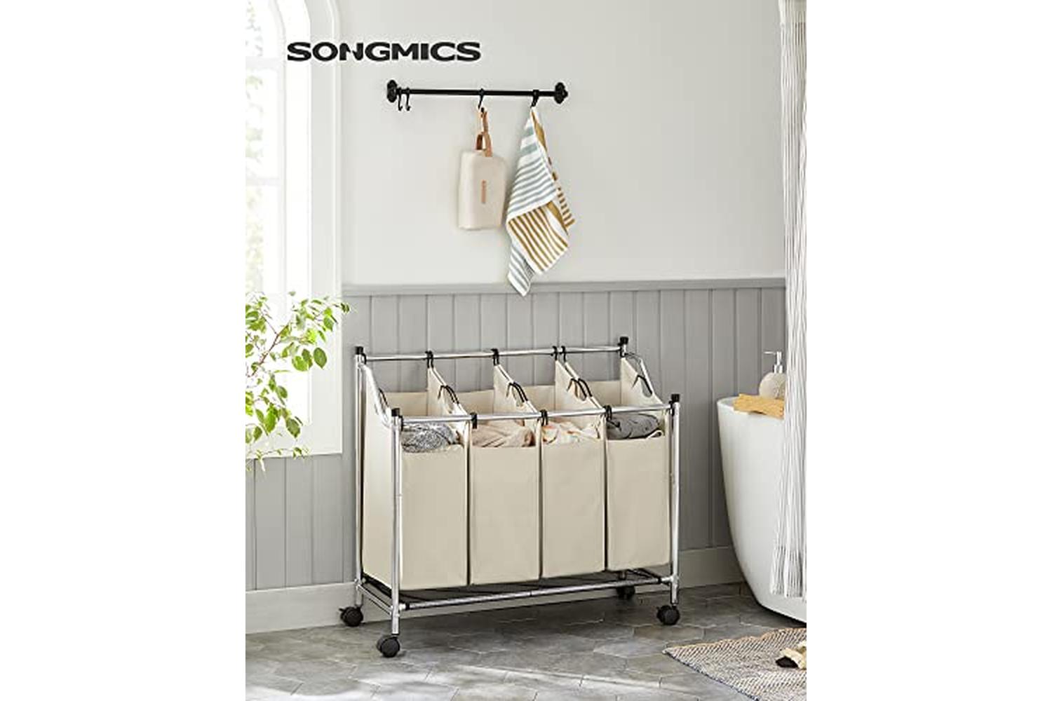 Songmics LSF005S 4 x 35L Laundry Hamper | Beige-2