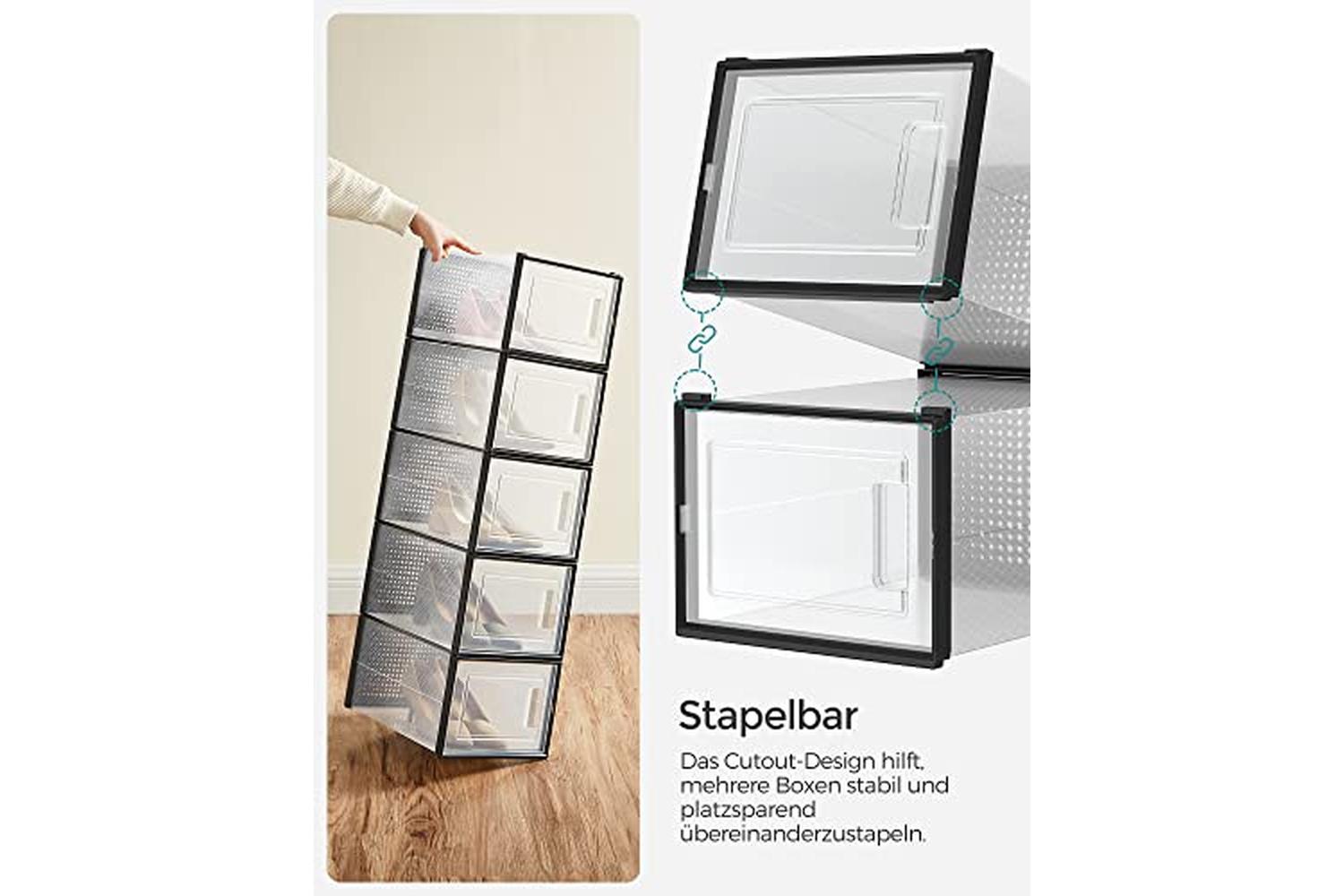 Songmics LSP007B18 18 Shoe Boxes-4
