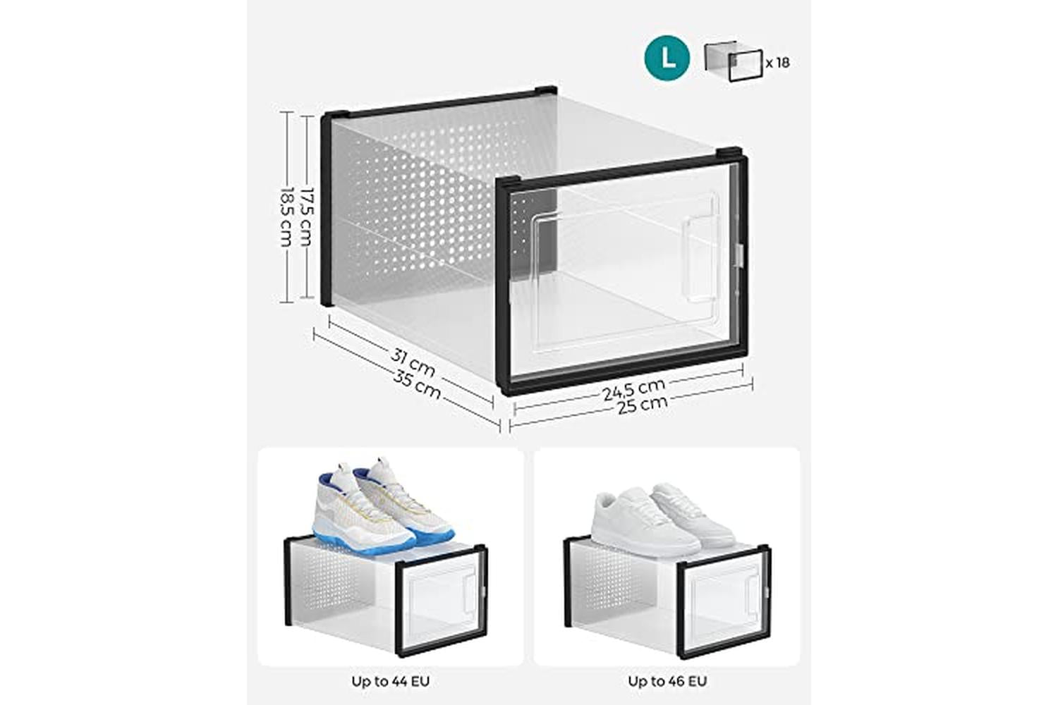 Songmics LSP007B18 18 Shoe Boxes-6